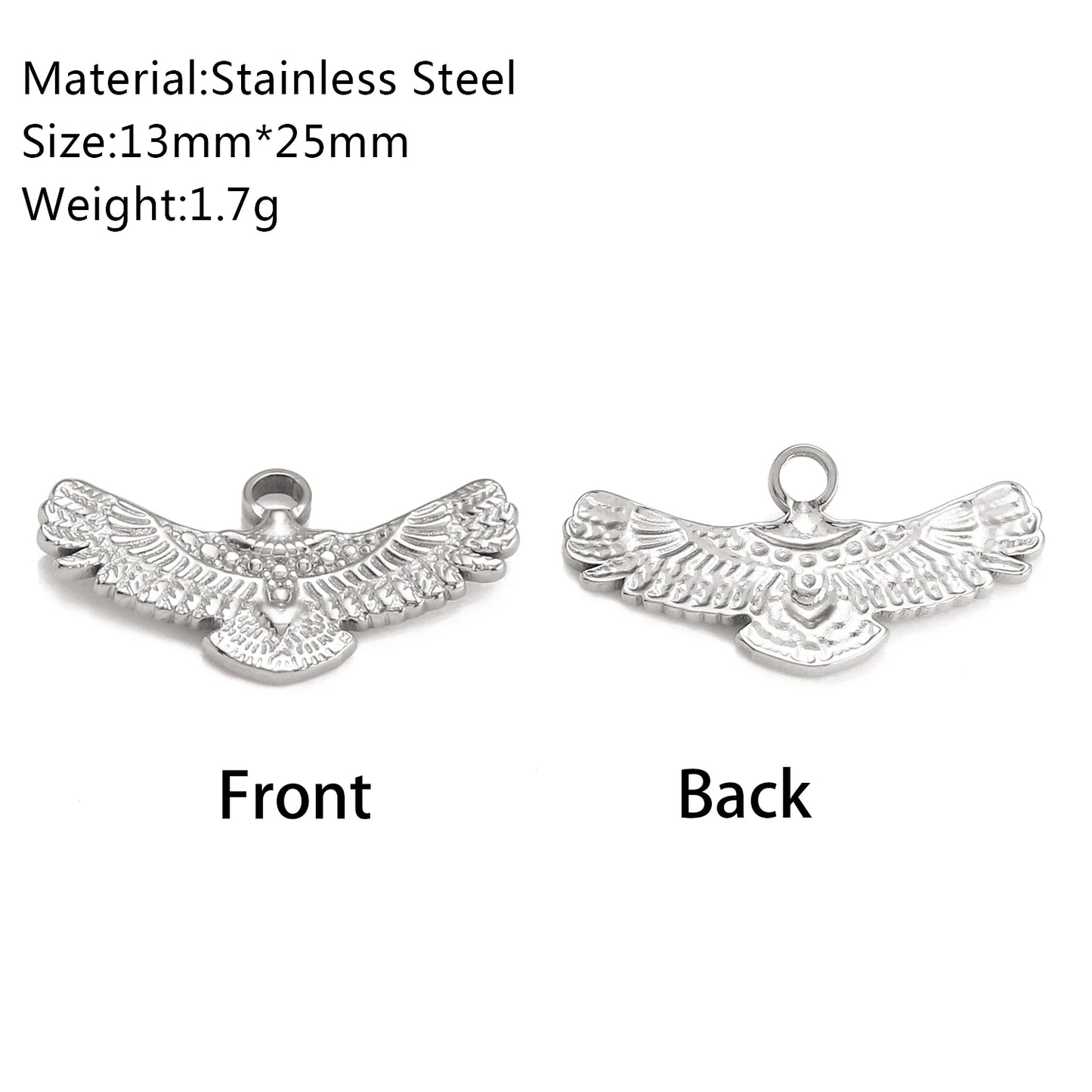 3Pcs Stainless Steel Flying Animal Bee/Butterfly/Scarab Charms for Jewelry Making 18K Plated Cute 3D Insect Pendants DIY Crafts