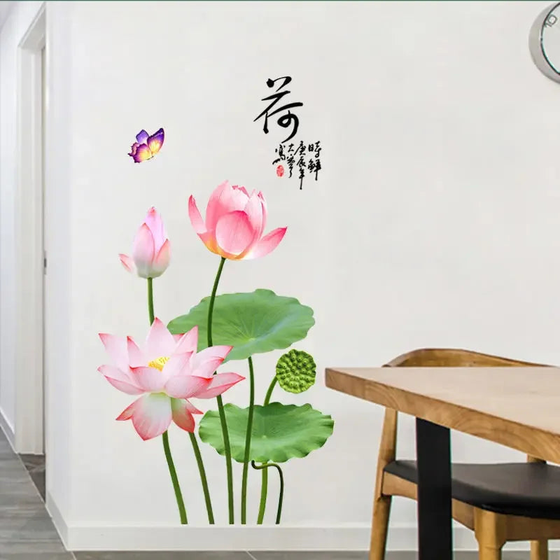 Flower Stickers Living Room Wall Background Wall Stickers Bedroom Room Wall Decoration Stickers Wallpaper Self-adhesive Stickers