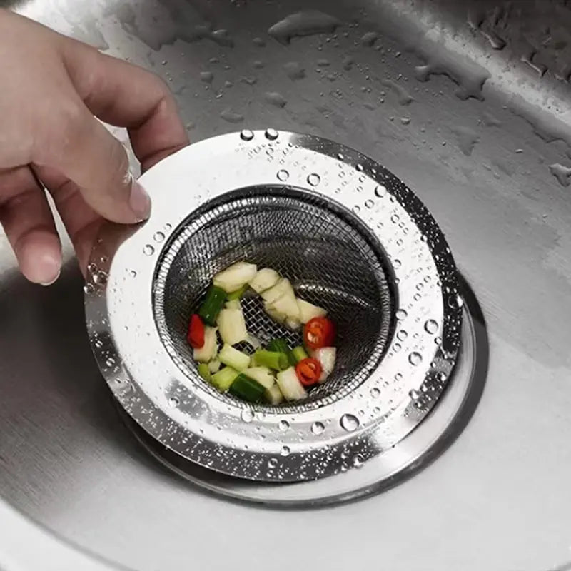 Kitchen Sink Strainer Stainless Steel Sink Funnel Anti Blocking Sink Dishwasher Basin Floor Drain Sewer Hair Strainer