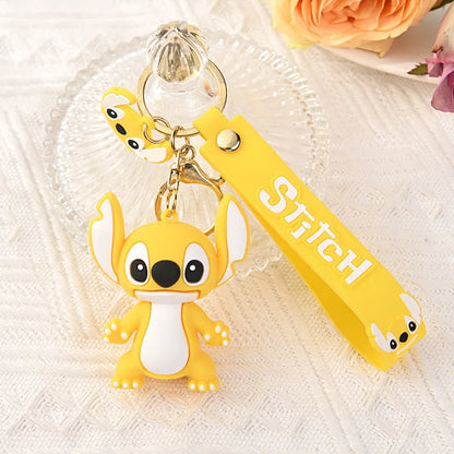 Disney Lilo Stitch Keychain Stitch Action Figure Keychains Pendent Ornament Dolls Collection Model Stitch Toys For Kids Gift