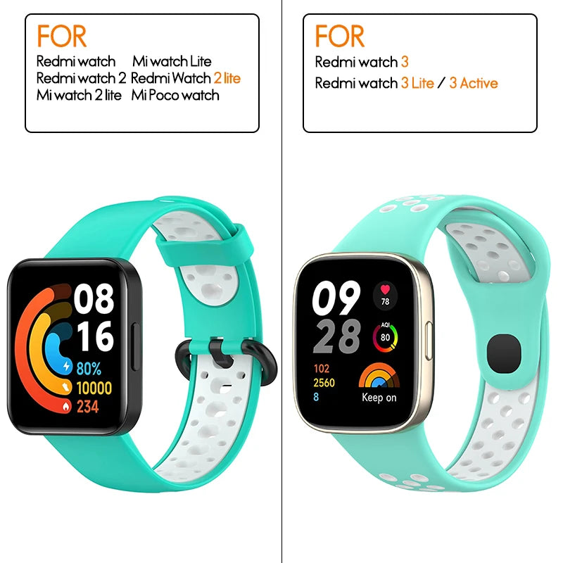 Silicone Strap For Xiaomi Mi Watch 2 3 Lite Mi poco Watch band For Redmi watch 2 Lite 3 Active Wrist Redmi watch 3 lite Bracelet