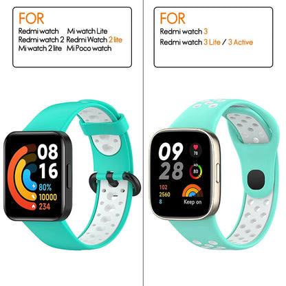 Silicone Strap For Xiaomi Mi Watch 2 3 Lite Mi poco Watch band For Redmi watch 2 Lite 3 Active Wrist Redmi watch 3 lite Bracelet