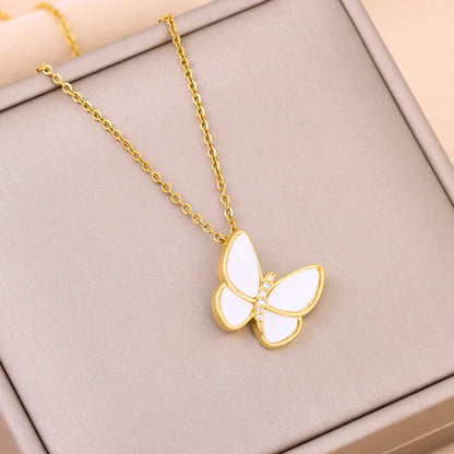 New Design Sense Light Luxury Pendant Necklaces For Women Trendy Stainless Steel Female Jewelry Ladies Neck Chain Accessories