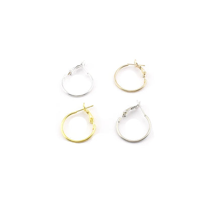 10Pcs/Lot 20 - 70mm Big Round Hoop Earrings Fashion Jewelry for Women Girls Circle Ear Clip Earrings