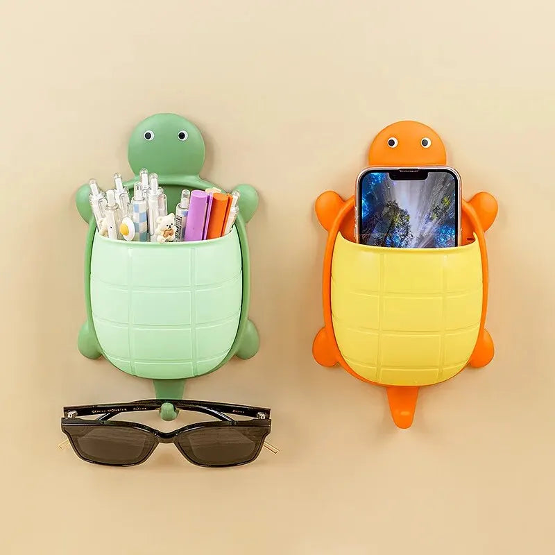 1pc Cute Turtle Design Storage Rack Toothbrush Holder Creative Cartoon Bathroom Storage Organizer Toothbrush Storage Rack