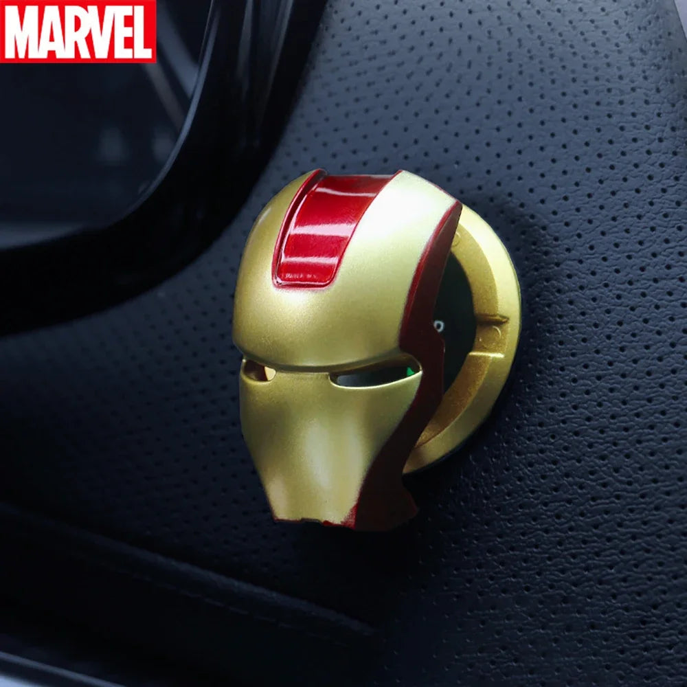 Captain America Iron Man car decoration accessories toy car ignition start switch button protective cover animation accessories