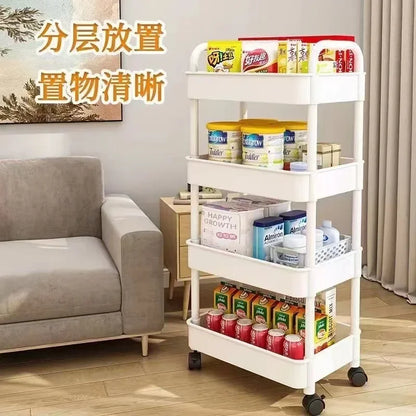 Trolley Rack Kitchen Floor Bedroom Multi-Layer Baby Snacks Mobile Bathroom Bathroom Storage Storage Rack