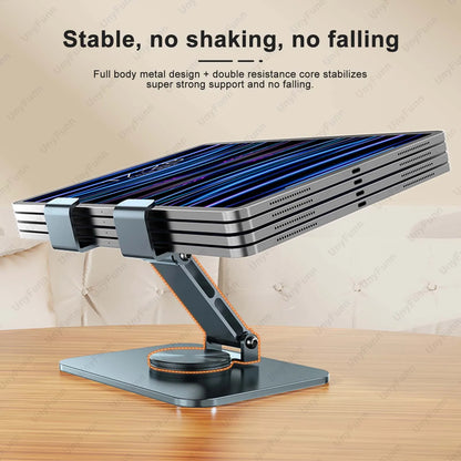 Rotary Support for Samsung Tablet Fodable Stand for iPad 360 Degree Rotating  Mechanical Sound Effect Table Stand for Laptop