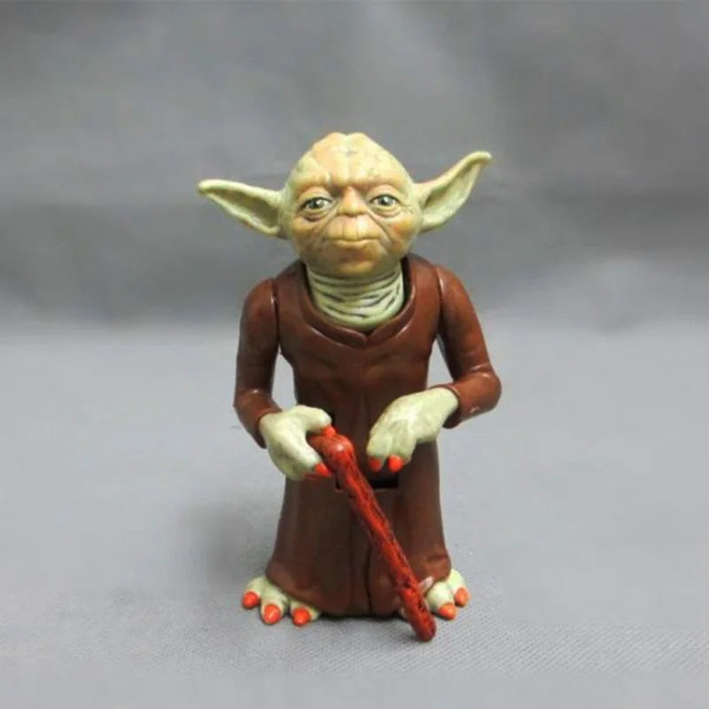 12cm Star War Mandalorian Animation Characters Master YODA with Cloth Model Toy PVC Action Figure Statue Decorative Collection