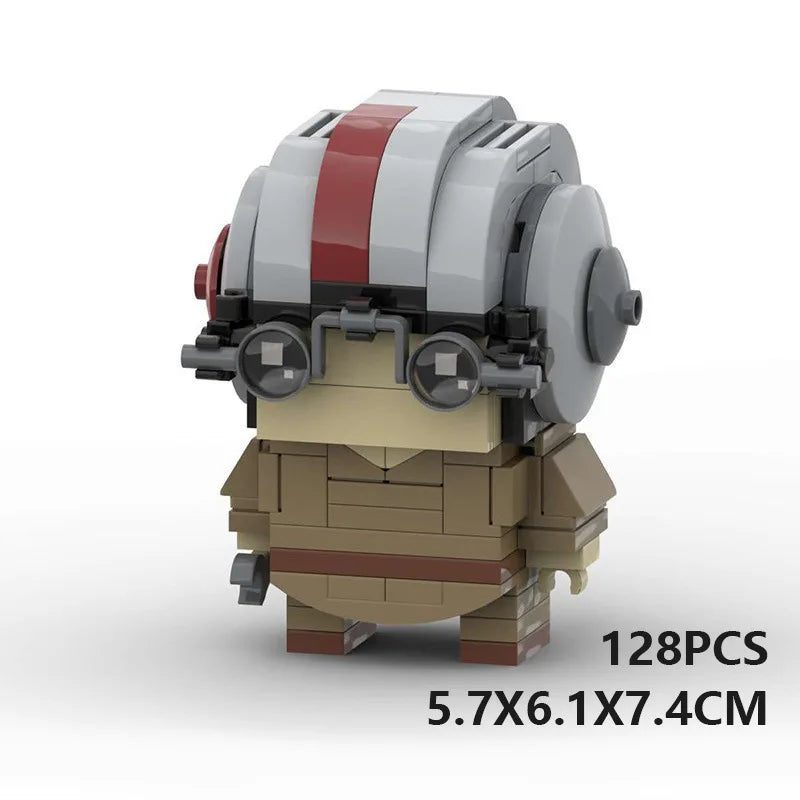 GSBAN Space Wars Brickheadz Figures Wangs Rey Vaders Offeed Luke Greedoed MOC Bricks Building Blocks Kits Toys for Children Gift