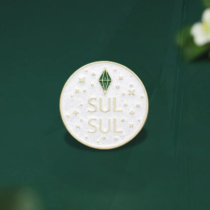 Brooch Custom Sul Sul Role Playing Game Pines Lapel Badges Funny Jewelry Gift for Kids Friends The Sims Games Glitter Enamel