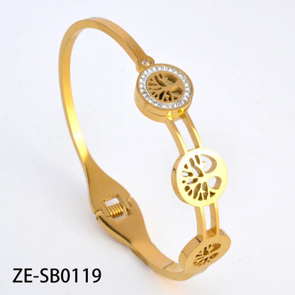 Stainless Steel Hand Bracelet for Women Zircon Lock Nail Bangle Luxury Jewelry Gifts Classics Wholesale Valentines Day Gift