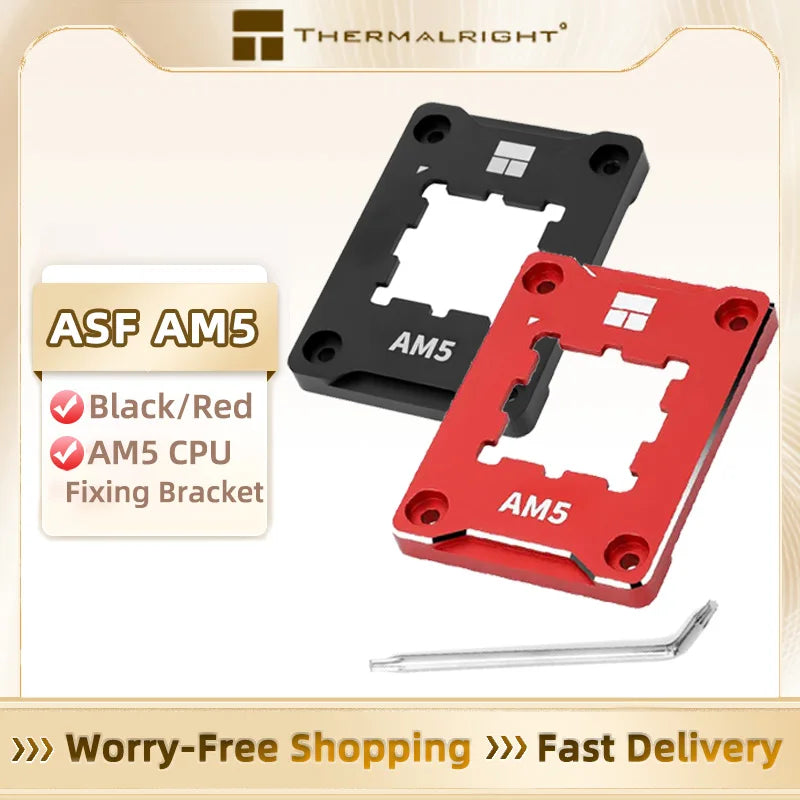 Thermalright ASF AM5 CPU Bending Corrector Frame Black/Red AMD Fastener Anti bending Bracket Pressing Plate CNC Aluminum