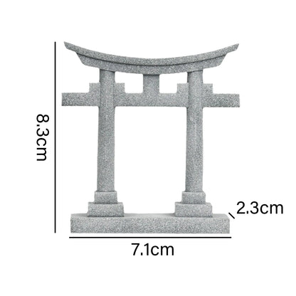 Japanese Torii Gate Miniature Statue Landscape Ornament Imitation Stone for Aquarium Decoration Landscaping Accessories