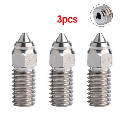 1/2/3pcs For ELEGOO Neptune 4 Nozzle Hardened/Stainless Steel/Brass 0.2,0.4,0.6,0.8mm High-Speed Nozzle For Elegoo Neptune 4 pro