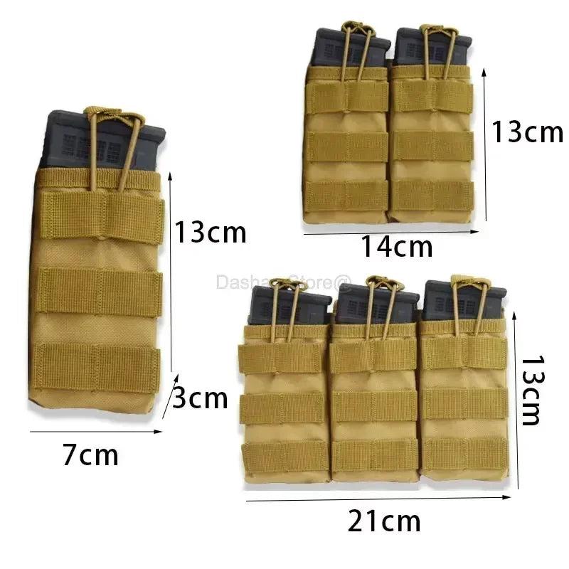 New Outdoor Tactical Magazine Molle Pouches AK AR Hunting Rifle Pistol Ammo Mag Bag Airsoft Sundry Holster M4 Dual Storage Bag