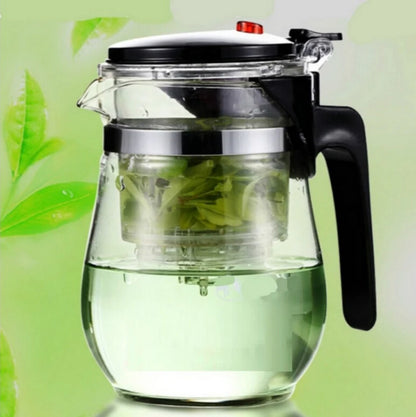 750Ml Heat Resistant Glass Teapot Chinese Kung Fu Tea Flower Tea Pot Compact Size Coffee Maker Puer Kettle Drinkwares