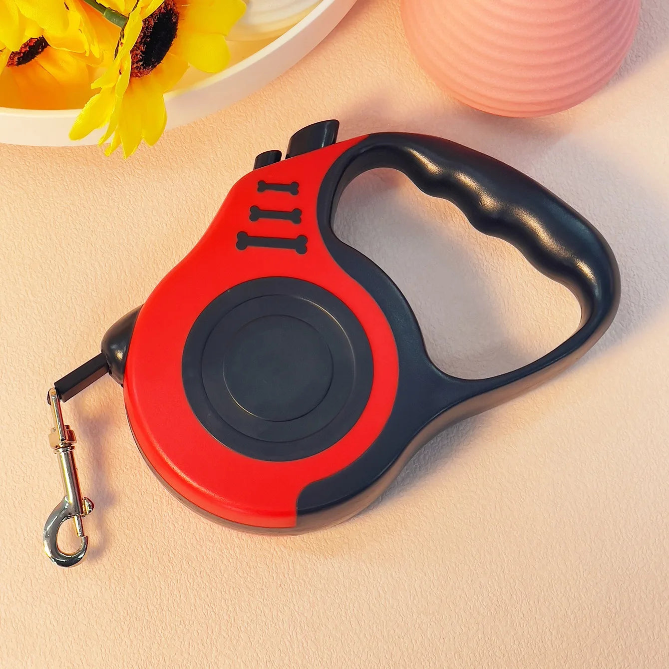 Durable Double Switch Retractable Pet Leash For Dogs - Easy Control And Comfortable Grip