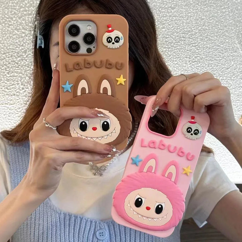 New Miniso LABUBU Cell Phone Cases Kawaii Cartoon Sanrio for iPhone16promax for iPhone13pro case Anti-slip Christmas Day Gift