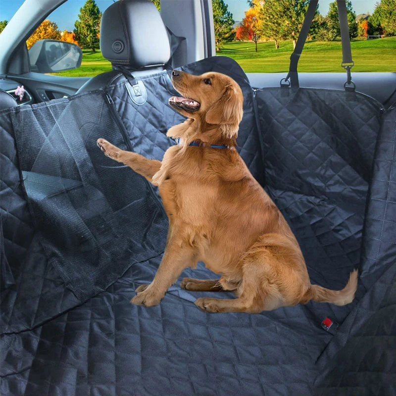 133×140CM Double Zipper Car Pet Seat Pad Waterproof Dirt Resistant Suitable Multiple Models Solid Color Cars Rear Seats Cushion