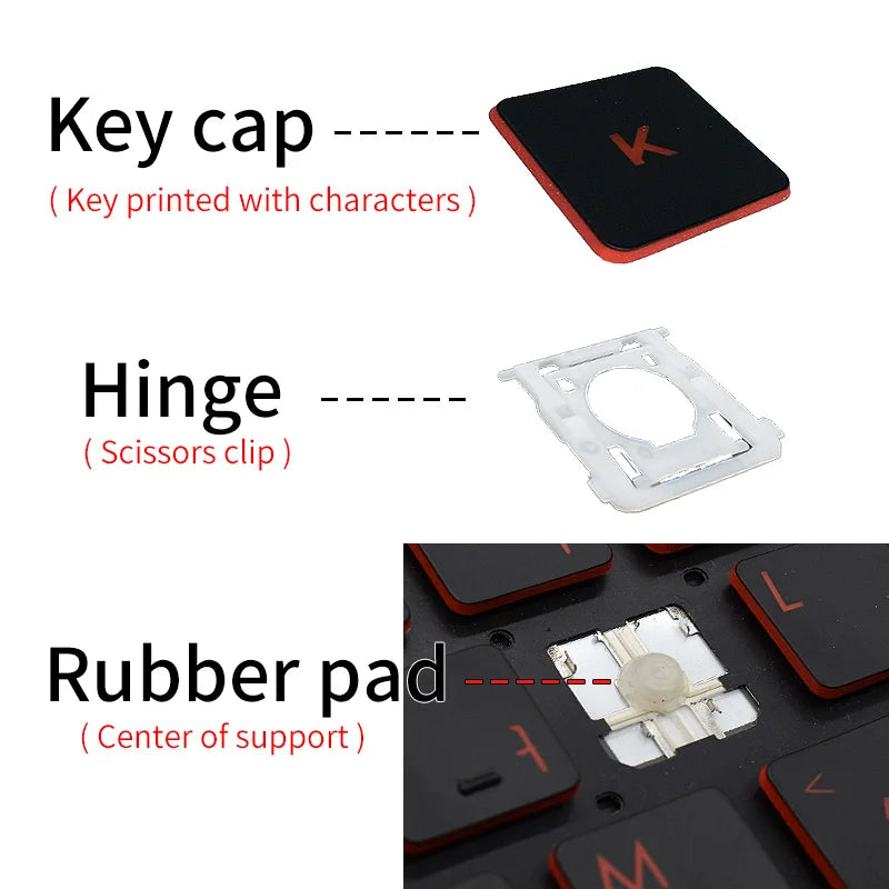 Replacement KR Keycap Key Cap &Scissor Clip&Hinge For Logitech Craft MX YR0073 Keys Keyboard KEY & Clips South Korea