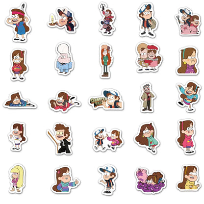 10/30/50pcs Disney Cartoon Gravity Falls Stickers DIY Skateboard Laptop Travel Luggage Decal Waterproof Stickers Kid Classic Toy