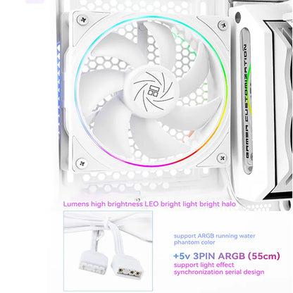 Thermalright TL-S12 Computer Case Cooling Fan 12cm PWM ARGB Colorful Aperture Adjustable Speed Shock Absorbing Silent Case Fan