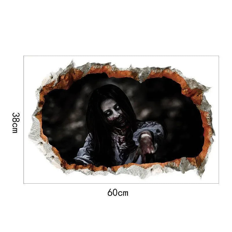 Halloween Terror Window Sticker Party Windows Decoration Wall Terrors Blood Stickers Increase Terror Atmosphere Wall Stickers