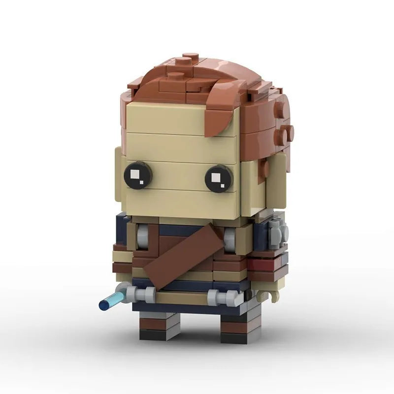 GSBAN Space Wars Brickheadz Figures Wangs Rey Vaders Offeed Luke Greedoed MOC Bricks Building Blocks Kits Toys for Children Gift