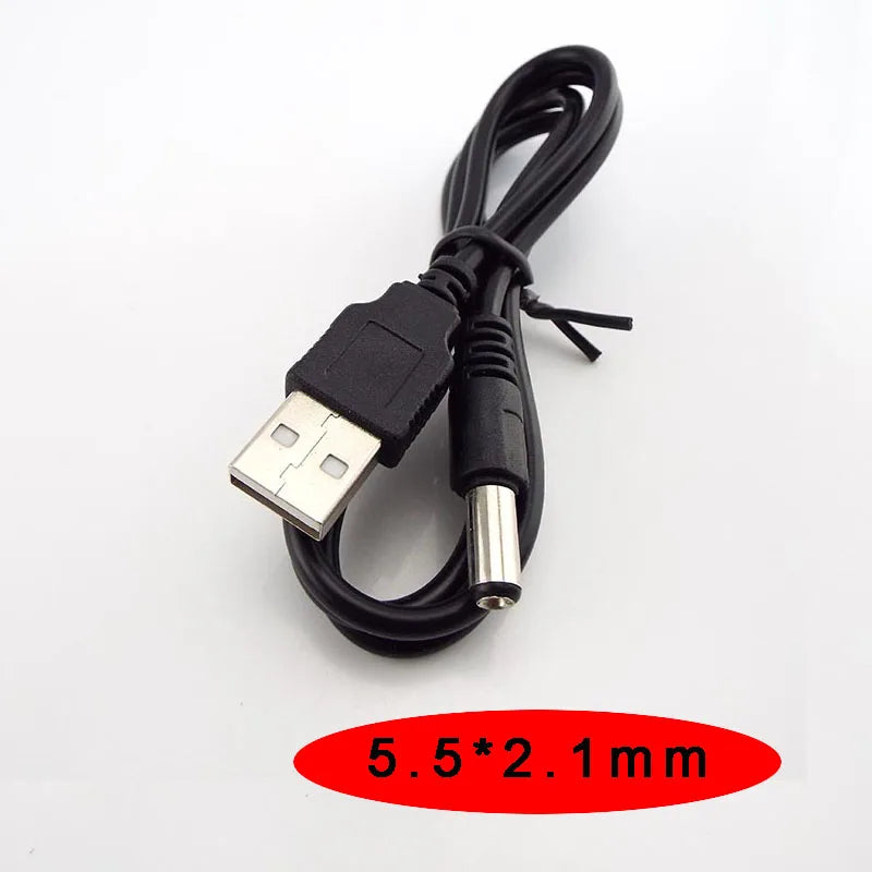 USB to DC 3.5*1.35mm 2.0*0.6mm 2.5*0.7mm 4.0*1.7mm 5.5*2.1mm 5.5*2.5mm Plug Jack DC 5V Power Extension Cable Connector