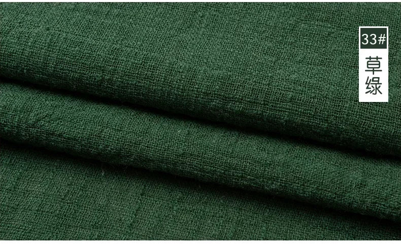 Solid Color Soft Thin Linen Cotton Fabric Organic Material Pure Natural Flax For Sewing DIY Handmade Clothes Patchwork Fabric