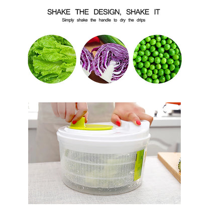 Salad Spinner Lettuce Greens Washer Dryer Drainer Crisper Strainer for Washing Drying Leafy Vegetables Kitchen Tools