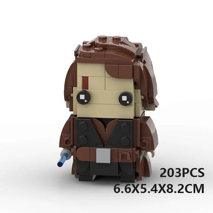 GSBAN Space Wars Brickheadz Figures Wangs Rey Vaders Offeed Luke Greedoed MOC Bricks Building Blocks Kits Toys for Children Gift