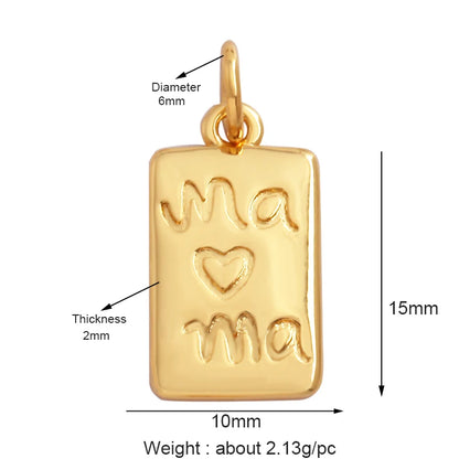 Twin Two Hole LOVE Mama Cross Religious Charm Pendant,Round Rectangle DIY Jewelry Accessories  for Necklaces Making M15