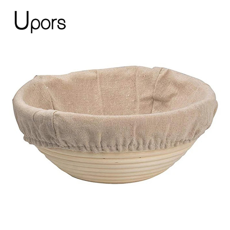 UPORS Rattan Bread Proofing Basket Natural Oval Rattan Wicker Dough Fermentation Sourdough Banneton Bread Basket for Baking