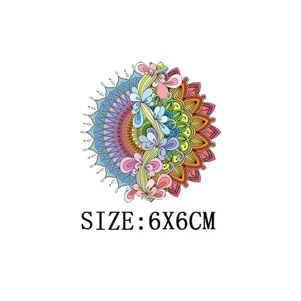 Beautiful Flower Iron On Transfer For Clothing DIY Fashion Heat Sticker On T-shirt Bag Retro Style Patches On Clothes Appliqued