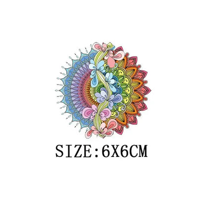 Beautiful Flower Iron On Transfer For Clothing DIY Fashion Heat Sticker On T-shirt Bag Retro Style Patches On Clothes Appliqued