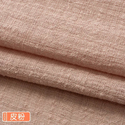 Solid Color Soft Thin Linen Cotton Fabric Organic Material Pure Natural Flax For Sewing DIY Handmade Clothes Patchwork Fabric