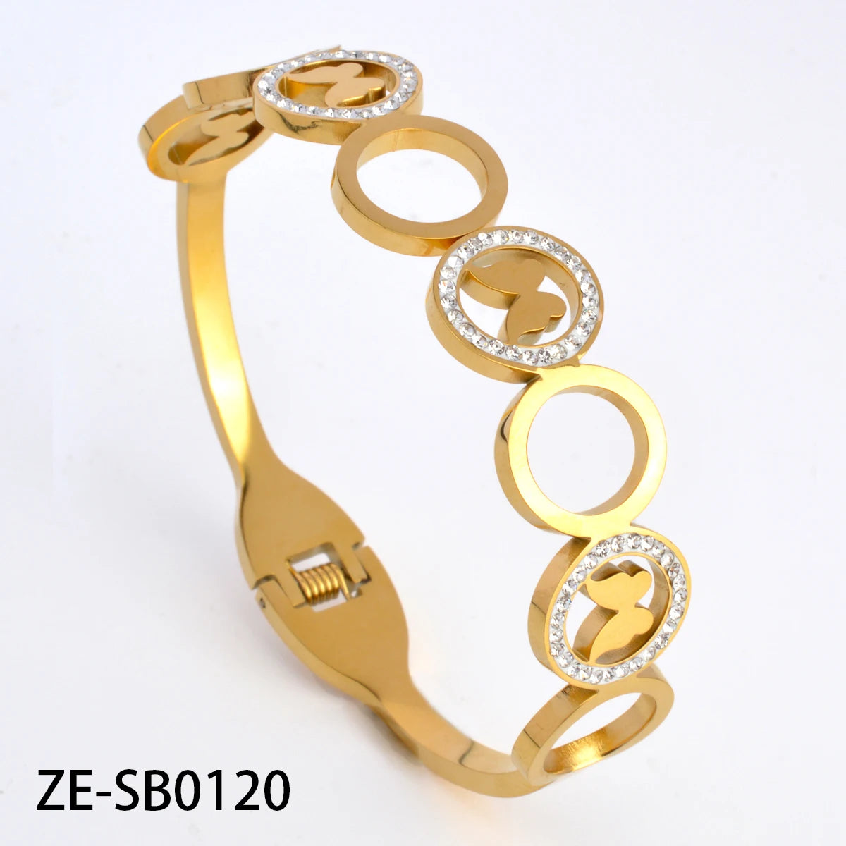 Stainless Steel Hand Bracelet for Women Zircon Lock Nail Bangle Luxury Jewelry Gifts Classics Wholesale Valentines Day Gift