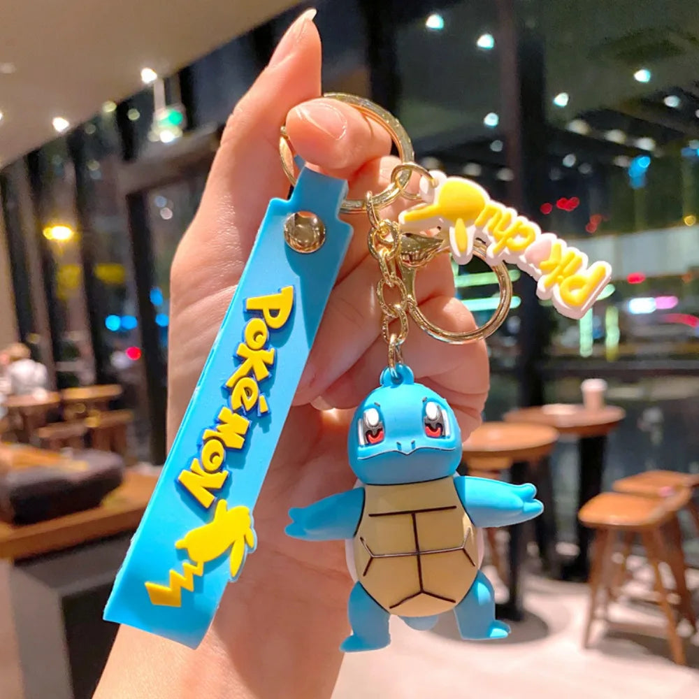 Pokémon Cuties Keychains - Pikachu, Squirtle, Jigglypuff, Bulbasaur, Psyduck - Adorable Car Key Decorations for Pokémon Lovers!