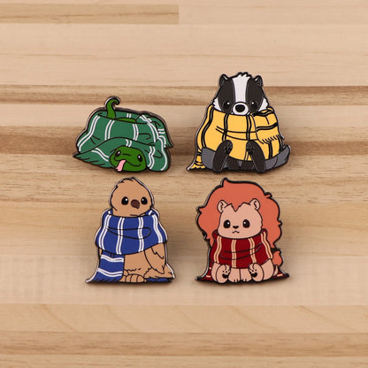 Classic Movie Wizarding World Animal Series Hard Enamel Pin Badge on Backpack Brooches for Women Children's Gifts Toys