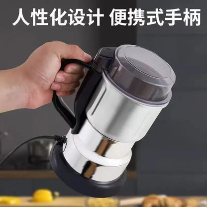 500ML Electric Coffee Grinder Stainless Steel 4 Leaf Blade Coffee Bean Grinder Portable Handle Multifunction Spice Mill Home Use