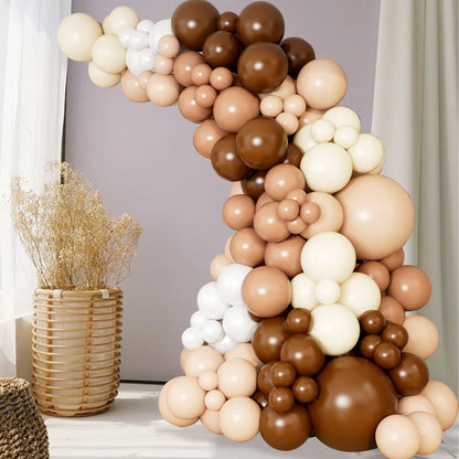 Brown Balloons Garland Arch Kit Birthday Party Decoration Kids Wedding Birthday Party Supplies Baby Shower Decor Latex Balloons