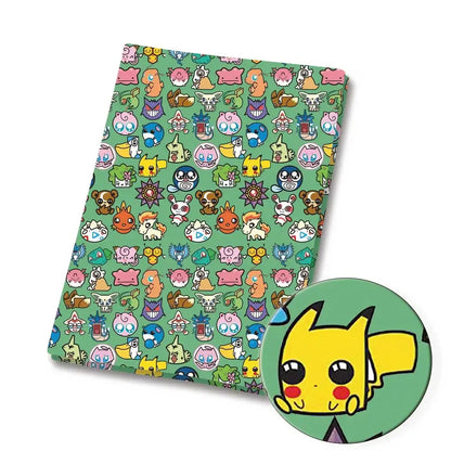 Pokemon Cartoon Fabric140*50cm Handmade Sewing Patchwork Quilting Baby Dress Home Sheet Printed Fabric Fabric Sewing Kids