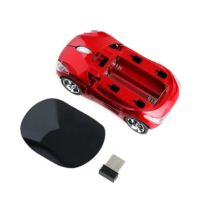 Computer Peripherals New Gaming LED Lighting USB Receiver 2.4GHz Mice Wireless Mouse 3D Car Shape For PC Laptop