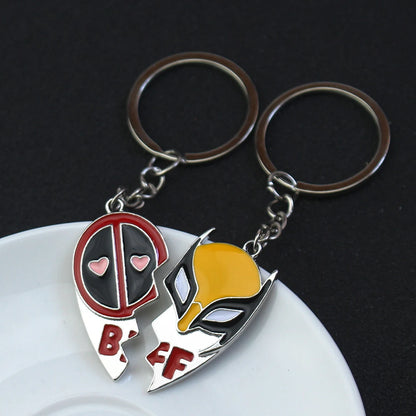 Movie Deadpool and Wolverine Accessories Best Friends Necklace Earring Keychain Bracelet Women Men Cosplay Jewelry Gifts