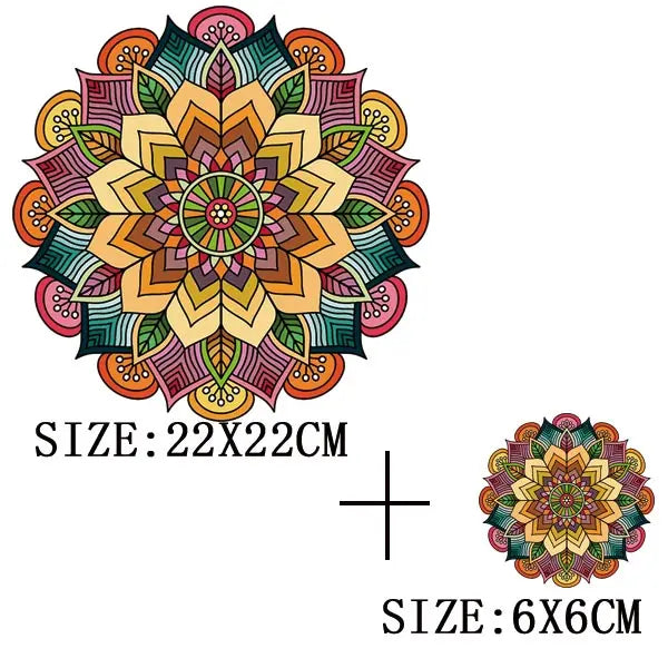 Beautiful Flower Iron On Transfer For Clothing DIY Fashion Heat Sticker On T-shirt Bag Retro Style Patches On Clothes Appliqued