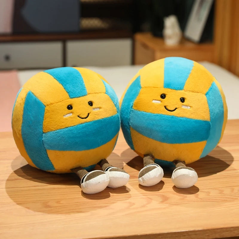 Realistic Lovely Volleyball Ball Plush Toy With Legs Soft Game Props For Kids Funny Decoration For Room/Sofa/Car/Party