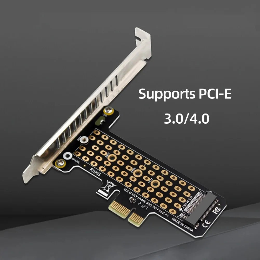 M.2 NVME to PCIe 4.0 Adapter Card 32Gbps M-Key PCIe4.0 X1 X4 X8 X16 Interface with Heat Sink for SSD 2230/2242/2260/2280