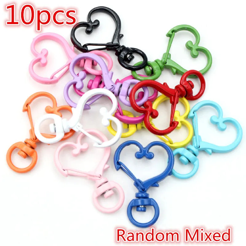 New Fashion Multi-colors Mixed Alloy Open Rings Lobster Clasp Hooks Ball Chains DIY Jewelry Making Findings Supplies